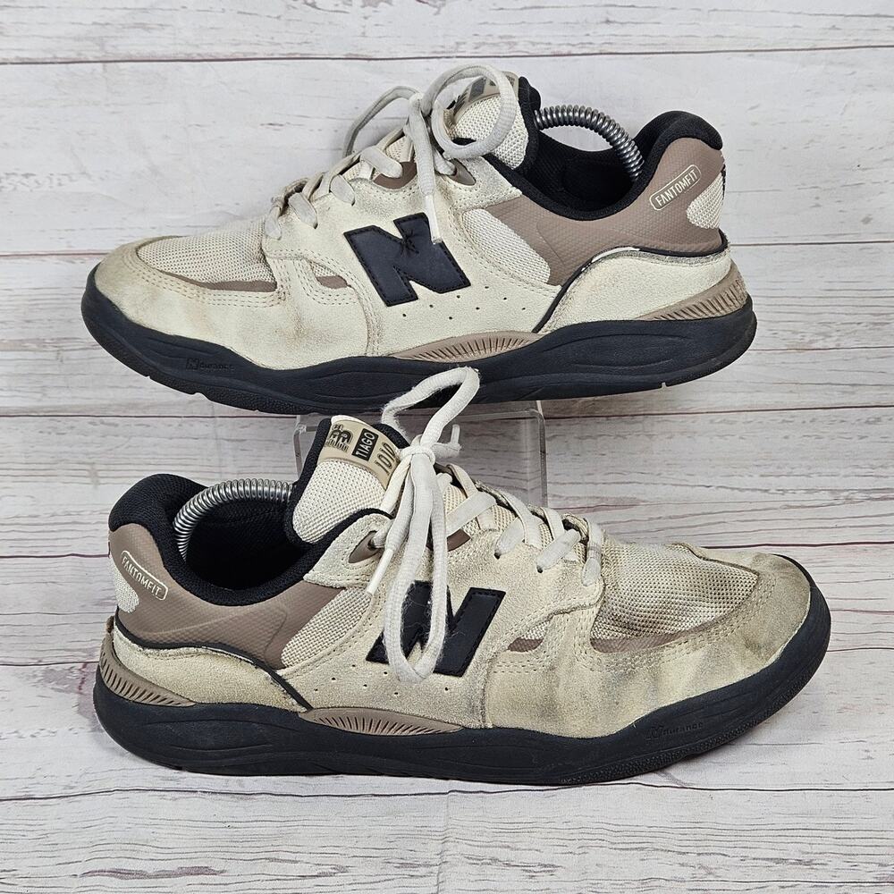 New Balance Tiago 1010 Men's 8.5 Cream Tan Skateboarding FuelCell *Stains